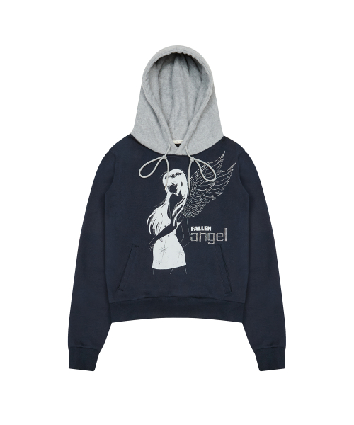 EV ANGEL HOOD TEE(NAVY)