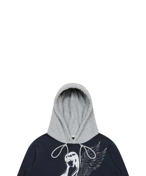 EV ANGEL HOOD TEE(NAVY)