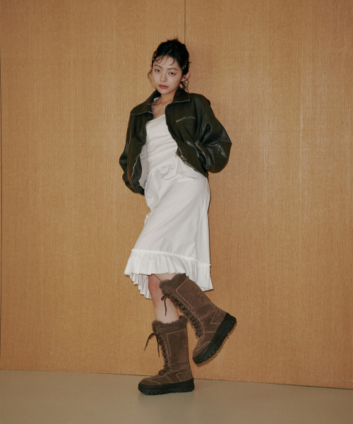 Eskie platform fur boots