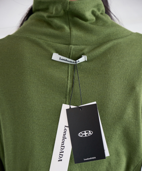 WOOL BLENDED POLA T-SHIRT, OLIVE