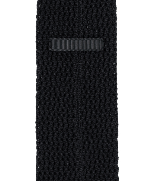 Silk Knit Tie, Black