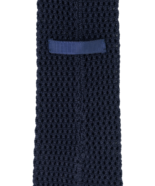 Silk Knit Tie, Dark Navy