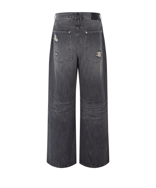 Jay Destroyed Wide Denim (Vintage Grey)