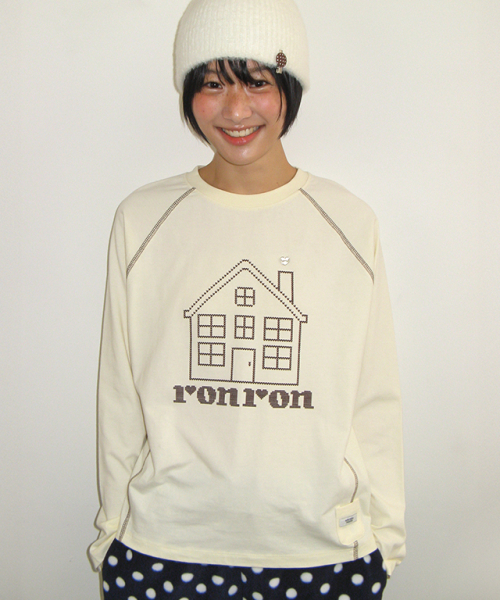 RR HOUSE STITCH RAGLAN LONG SLEEVE BUTTER