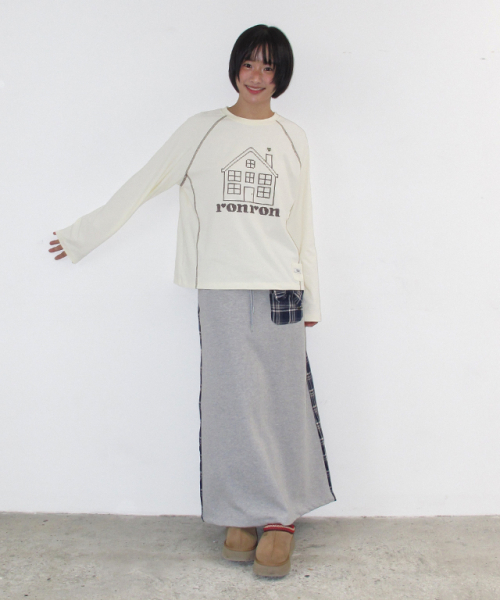 RR HOUSE STITCH RAGLAN LONG SLEEVE BUTTER