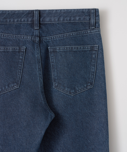 w. Charlotte Straight Denim Pants (Dark Blue)