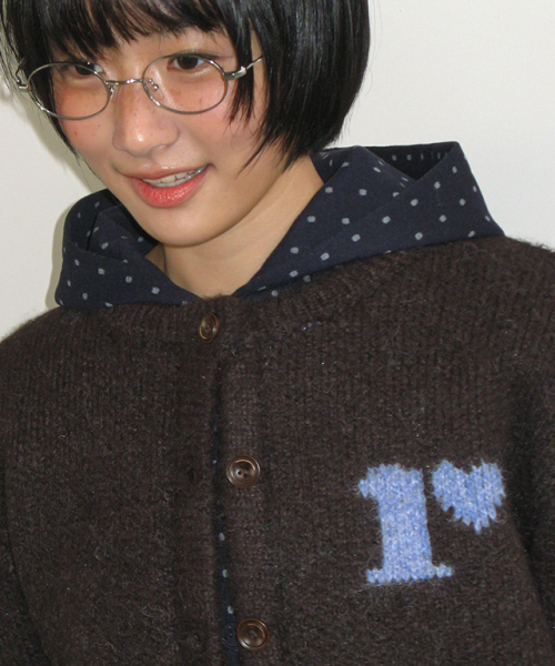 R SWEET HOME KNIT CARDIGAN BROWN