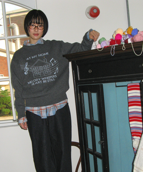 MELODY HOUSE KNIT PULLOVER CHARCOAL