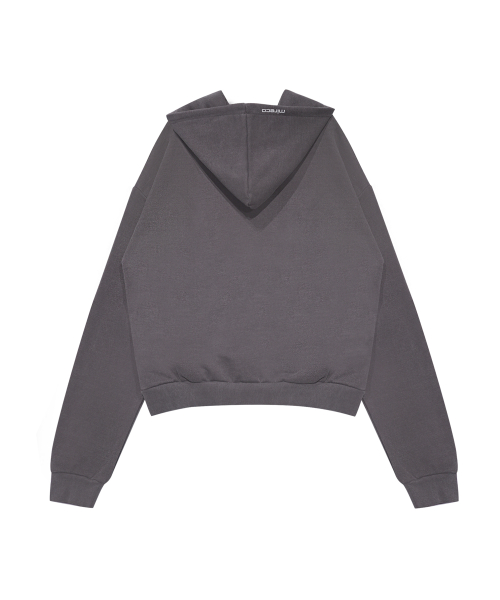 SYMBOL STUD PIGMENT HOODIE CHARCOAL