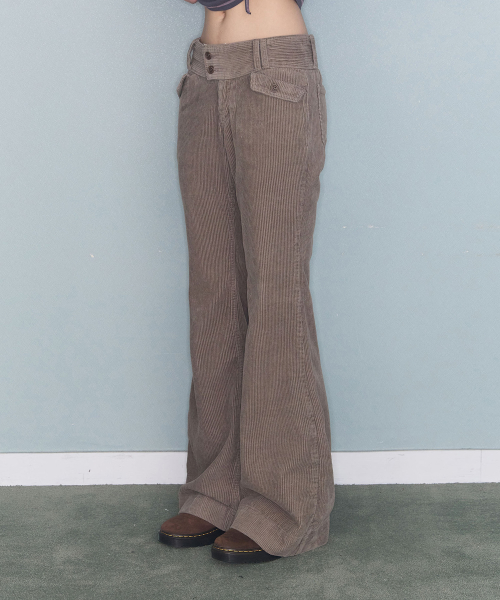 FLOWER LOW CODUROY PT BEIGE