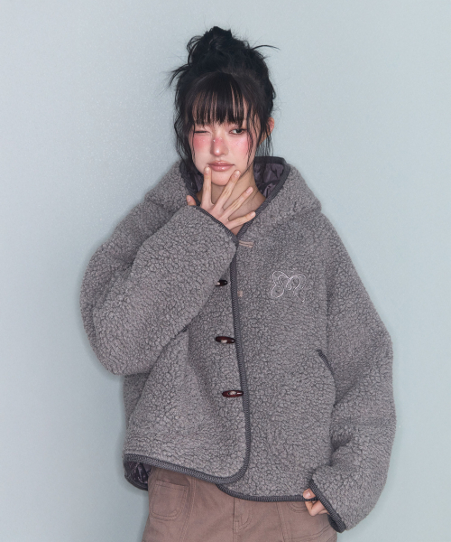 DUFFLE HOOD SHORT JK CHARCOAL