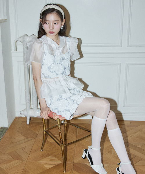 Silver Floral Skirt