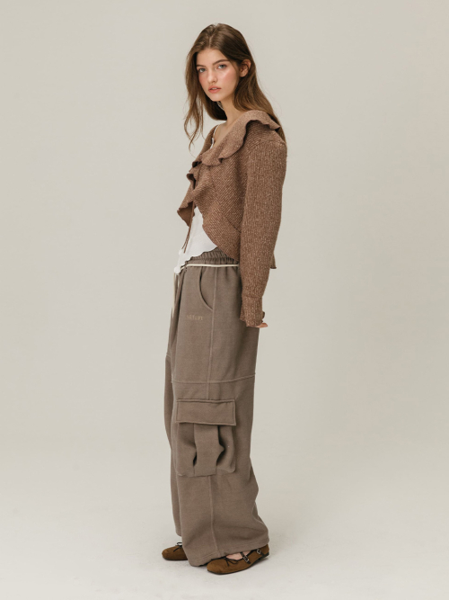 PIGMENT CARGO SWEATPANTS / BROWN