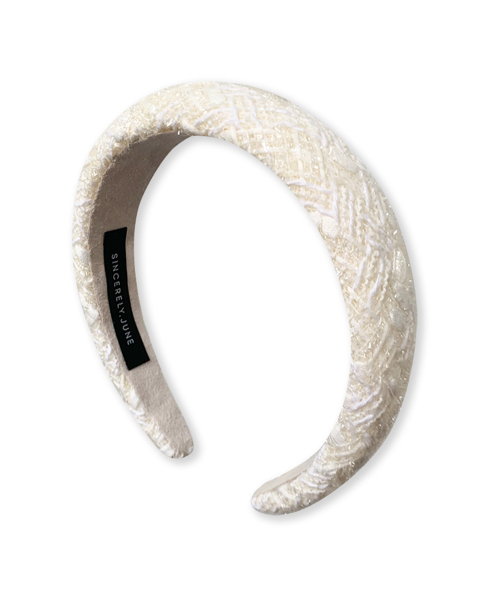 Vanilla Cream Tweed Hairband