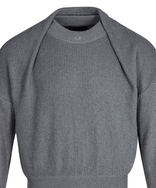 Shawl knit - Grey