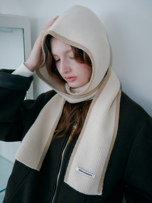 Line Around Muffler Balaclava (Ivory)