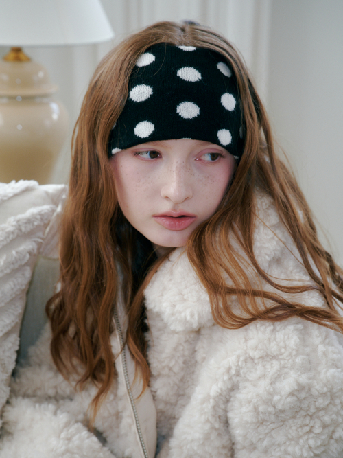 Dot Pattern Hairband (Black)