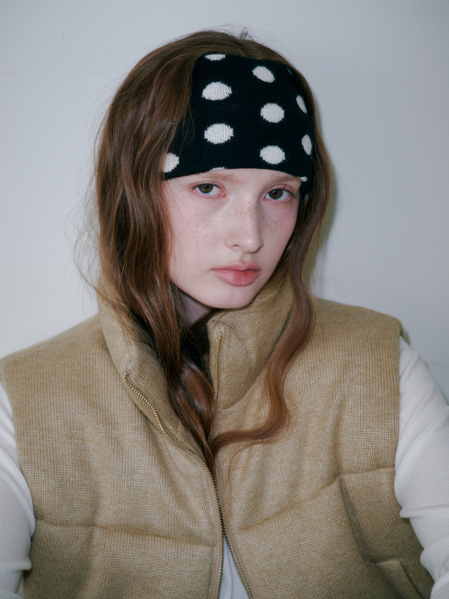 Dot Pattern Hairband (Black)