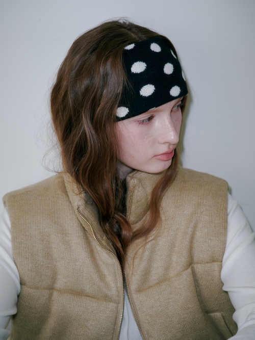 Dot Pattern Hairband (Black)