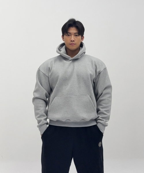 헤비 고중량 이중지 후드티셔츠