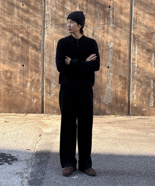 [ON]Do good_Wide One-Tuck Banding Slacks - 2color