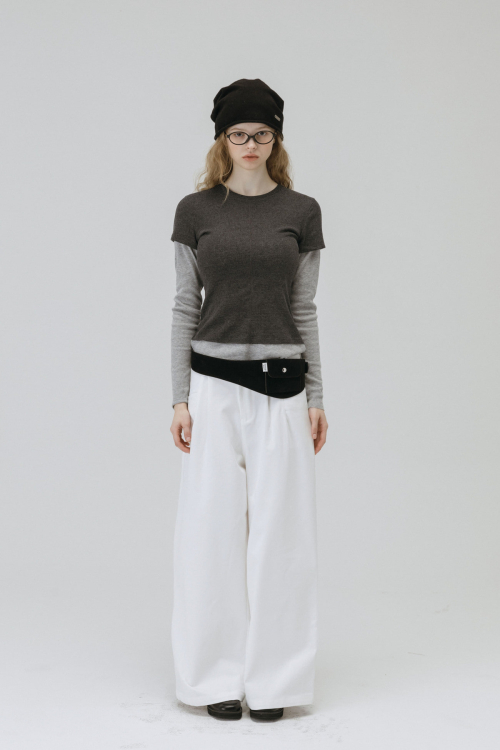 SUEDE POCKET BELT BAG_BLACK