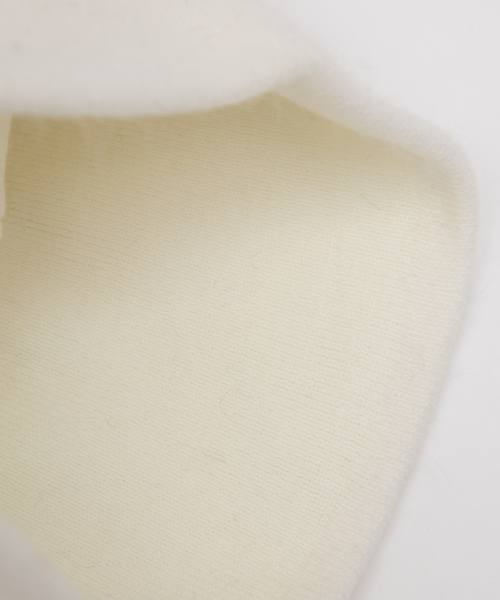 LACE LABEL ANGORA BEANIE IVORY