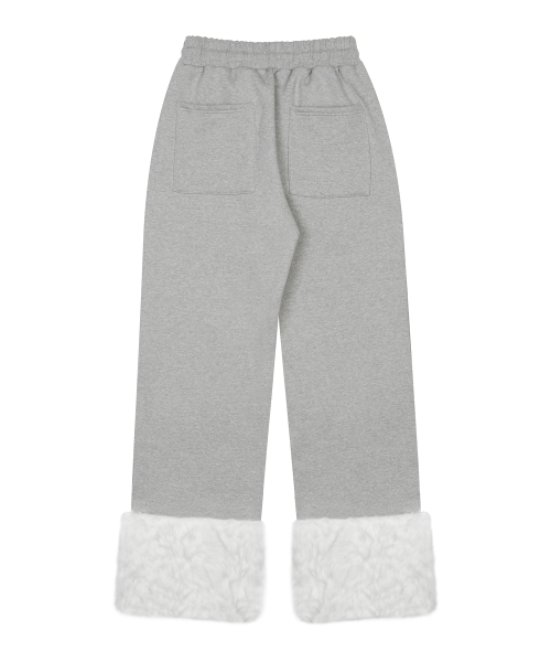 EV FUR TRIM TRAINING PANTS(GRAY)