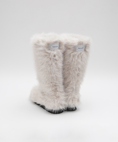 FUR LONG BOOTS IVORY