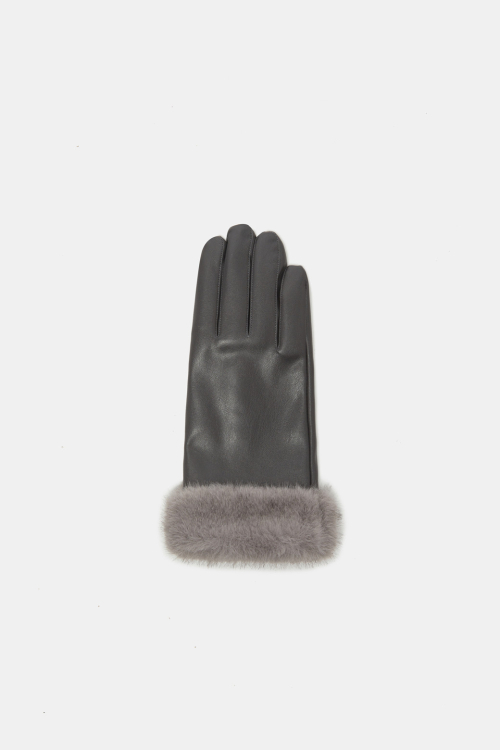 Fur Trim Gloves_RCHAX25642GYX