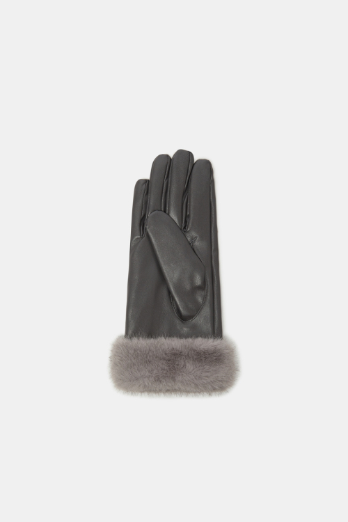 Fur Trim Gloves_RCHAX25642GYX
