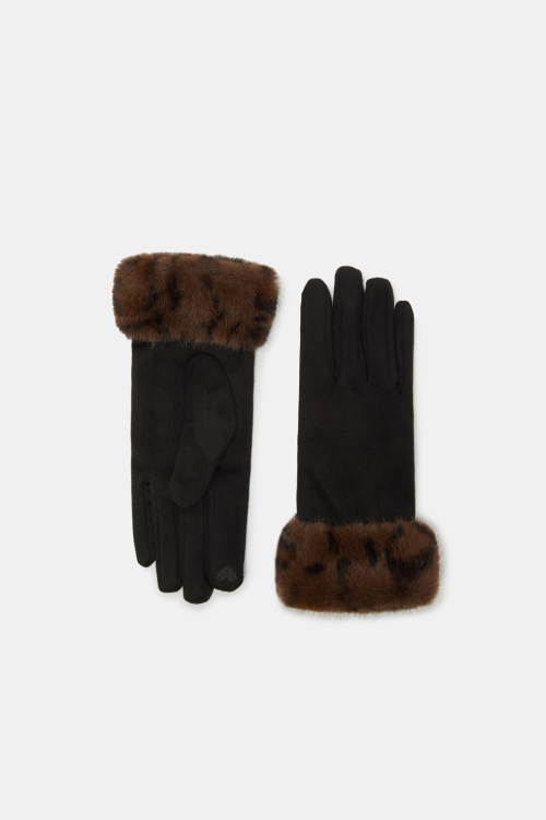 Fur Trim Gloves_RCHAX25641BKX