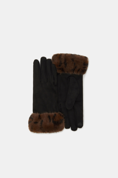 Fur Trim Gloves_RCHAX25641BKX