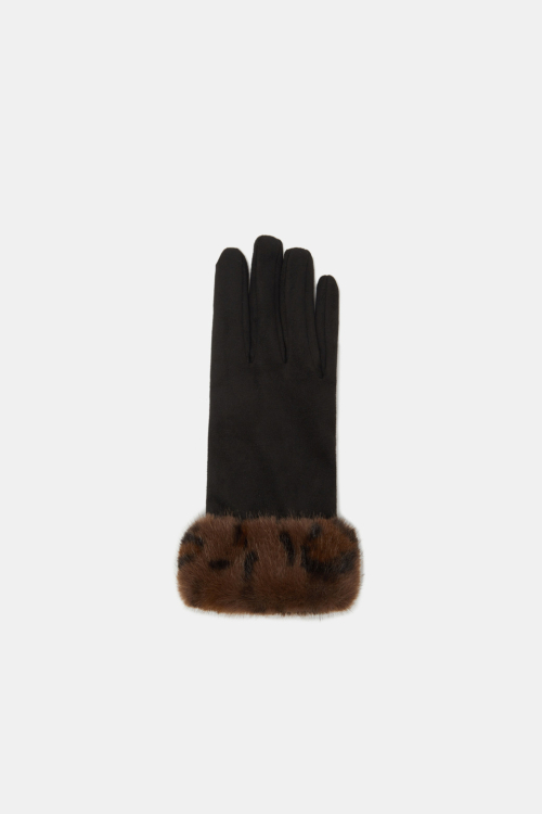 Fur Trim Gloves_RCHAX25641BKX