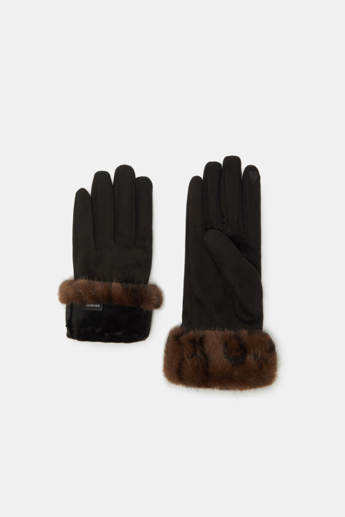 Fur Trim Gloves_RCHAX25641BKX