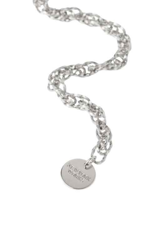 [TITANIUM] TWIST METAL CHAIN BELT_SILVER