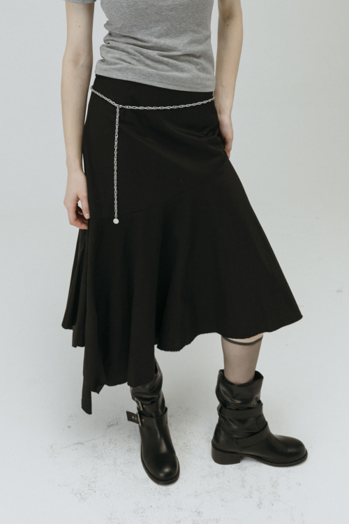 [TITANIUM] TWIST METAL CHAIN BELT_SILVER