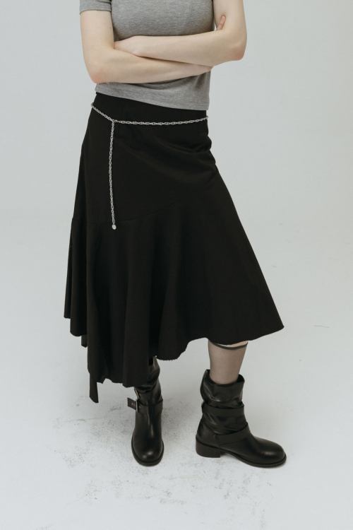 [TITANIUM] TWIST METAL CHAIN BELT_SILVER