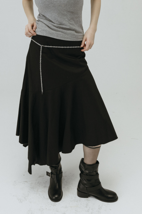 [TITANIUM] TWIST METAL CHAIN BELT_SILVER