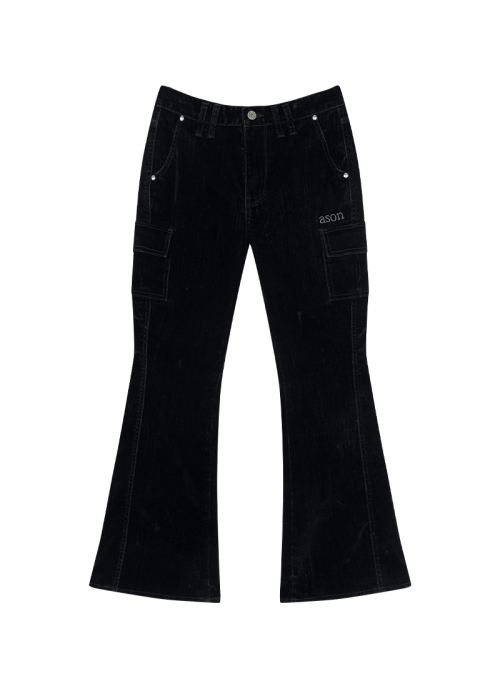 ONYX VELVET BOOTCUT PANTS