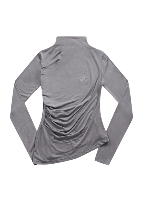 VEIL HIGH-NECK TEE / LAVENDER