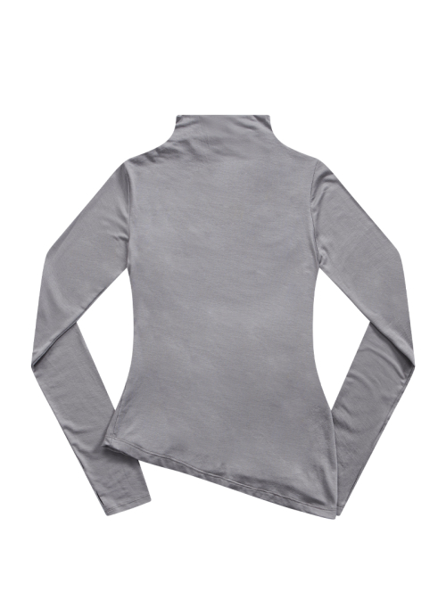 VEIL HIGH-NECK TEE / LAVENDER