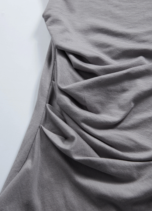 VEIL HIGH-NECK TEE / LAVENDER