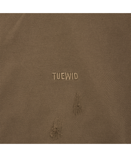 tuewid classic embroidery set up zip-up in umber