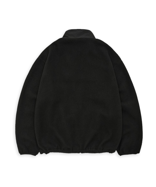 Tuewid city fleece set up jacket in carbon black