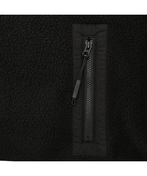 Tuewid city fleece set up jacket in carbon black
