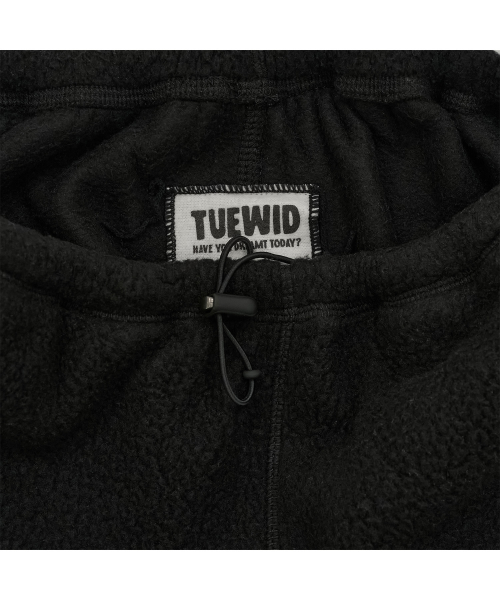 Tuewid city fleece set up pants in carbon black