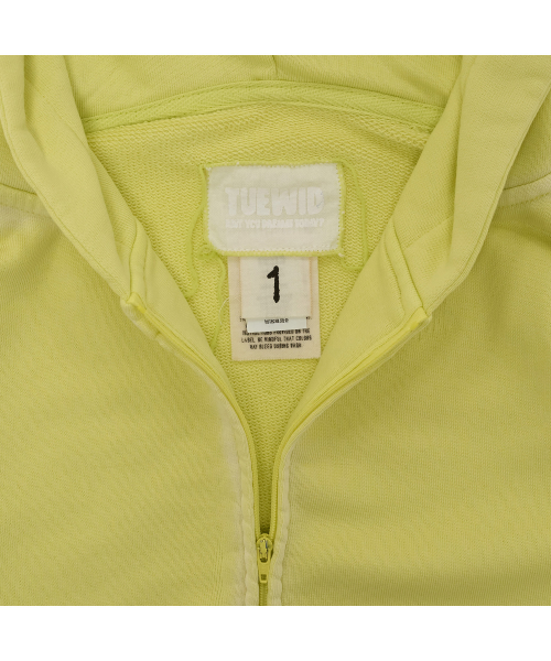 Tuewid classic embroidery set up zip up in lime