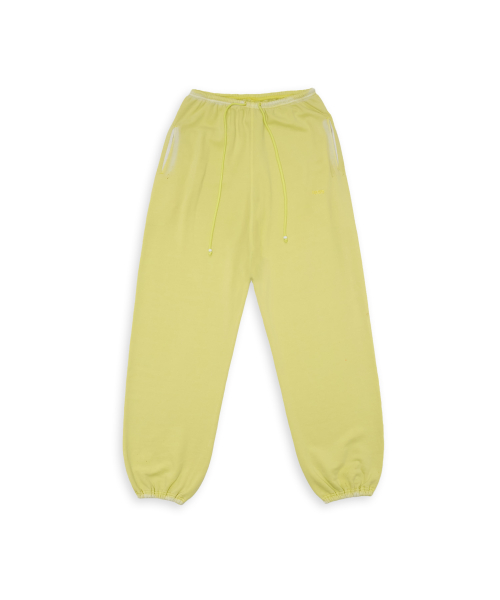 Tuewid classic embroidery set up pants in lime