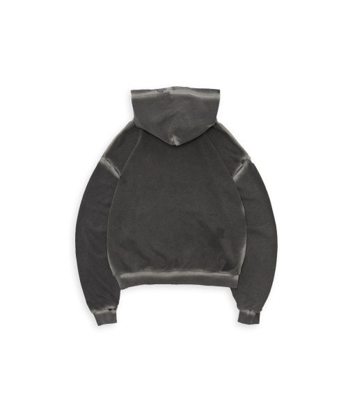 Tuewid croped hoodie in washed peppercorn